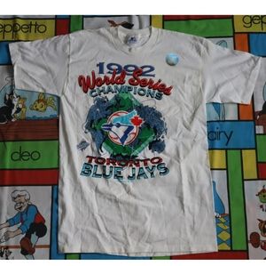 Vintage Starter T-shirt Blue Jays 1992 World Series Champion MLB Size Medium